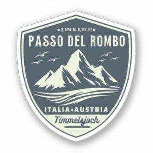 Sticker Timmelsjoch - passo del rombo voyage à moto