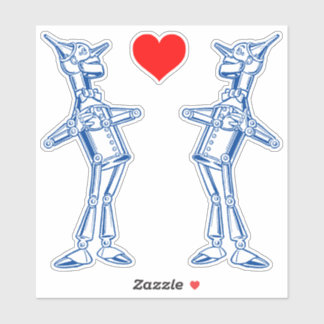 Sticker Tin Woodman debout Denslow Magasin merveilleux