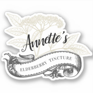 Sticker Tincture Vintage sur mesure de l'airelle ou de l'a