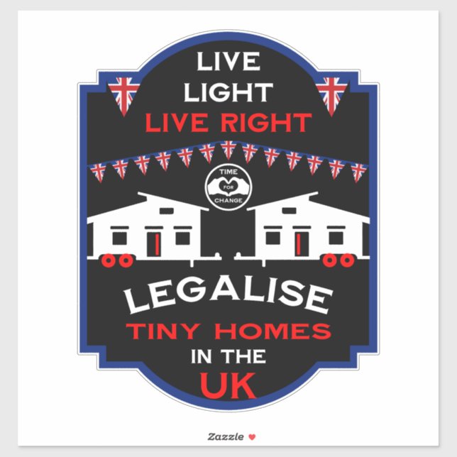 Sticker Tiny House UK (Feuille)
