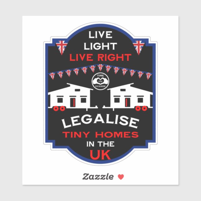 Sticker Tiny House UK (Feuille)