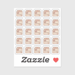 Sticker Tiny latte shipping box planner