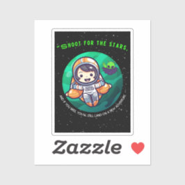 STICKER TIRAGE POUR LES DÉBUTS, ASTRONAUT