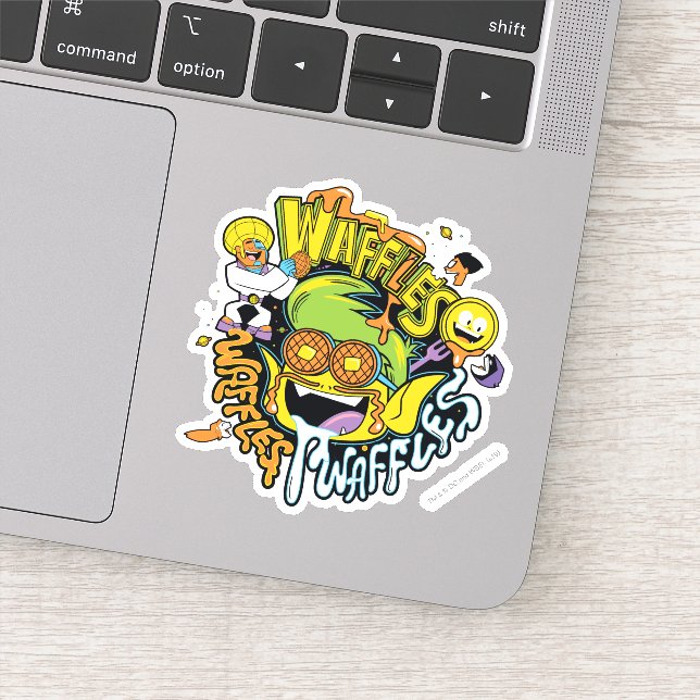 Sticker Titans Ados, allez ! | Beast Boy Waffles (Détail)