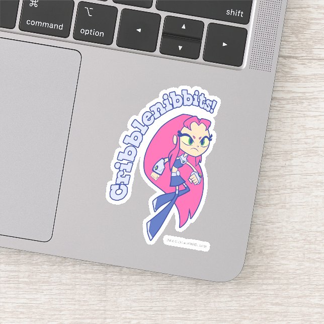 Sticker Titans Ados, partez ! | Starfire "Cribblenibbits!" (Détail)