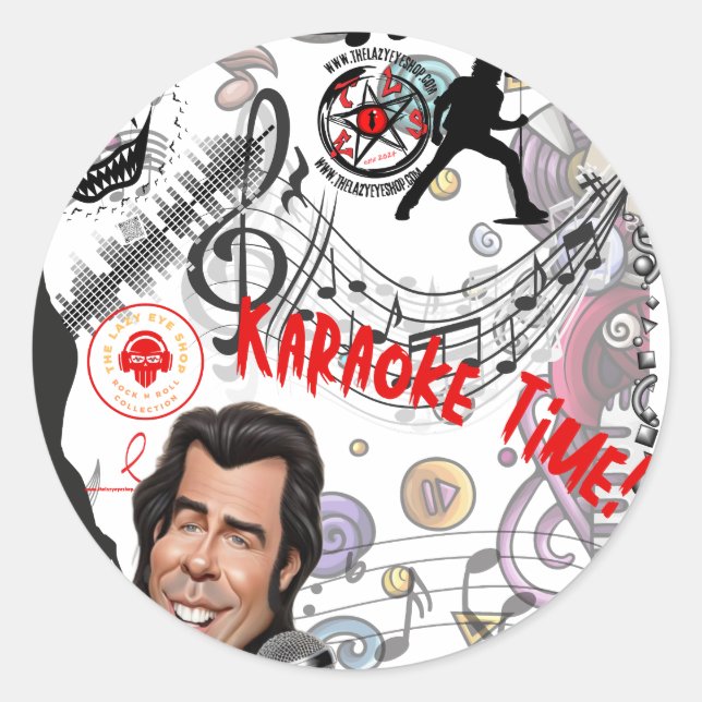 Sticker TLES Karaoke Time Round (Devant)