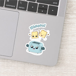 Sticker Toast et grille-pain Cute Kawaii