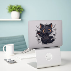 Sticker Toile d'araignée Halloween pour chaton effrayant