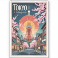 Tokyo Japon Illustration Voyage Art Rétro