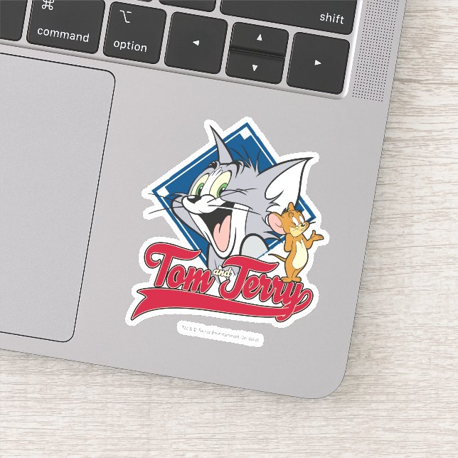 Sticker Tom Et Jerry | Tom Et Jerry Sur Diamant De Basebal (Détail)