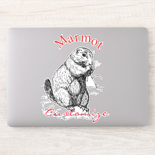 Sticker Tonnerre_Cove d'animal de marmotte cuite