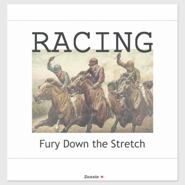 Sticker TOP Course de chevaux (Feuille)