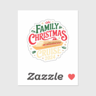 Sticker Top croisière de Noël en famille 2024 Inoubliable