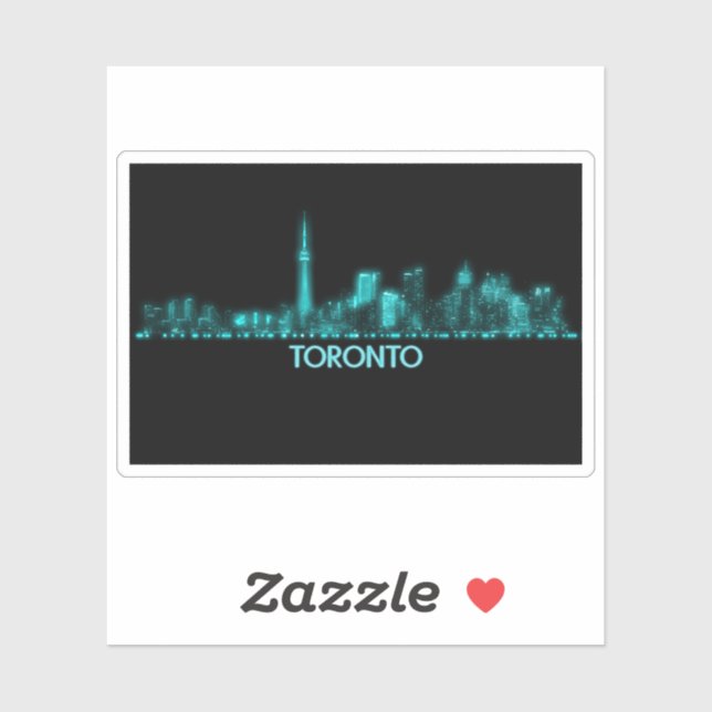 Sticker Toronto Skyline (Feuille)