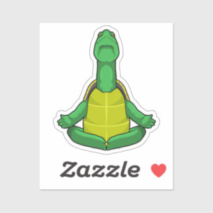Sticker Tortue à la méditation de Yoga