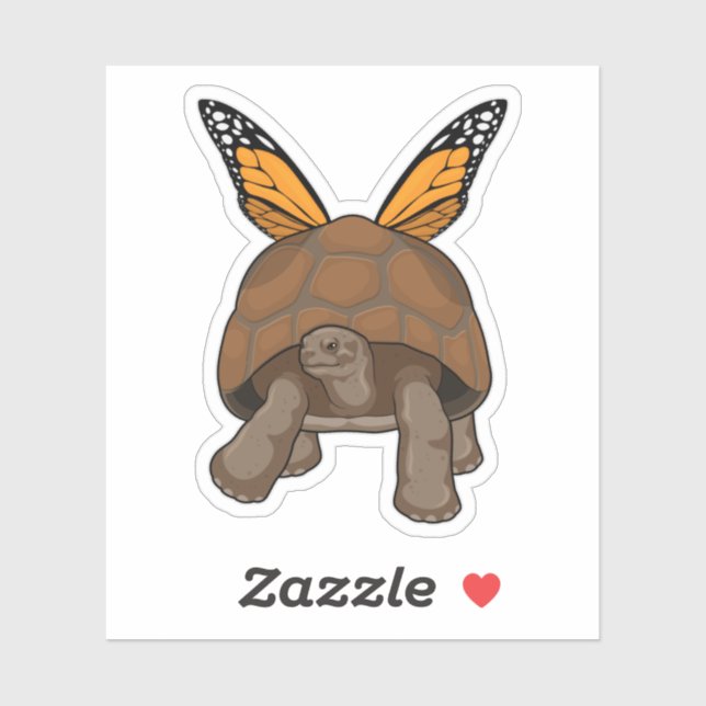 Sticker Tortue aux couleurs arc-en-ciel (Feuille)