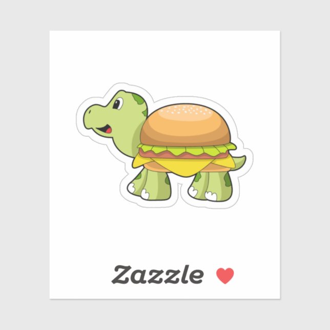 Sticker Tortue avec coquille comme Burger.PNG (Feuille)