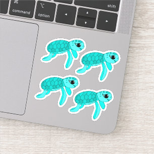 Sticker Tortue de mer cool de Turtley