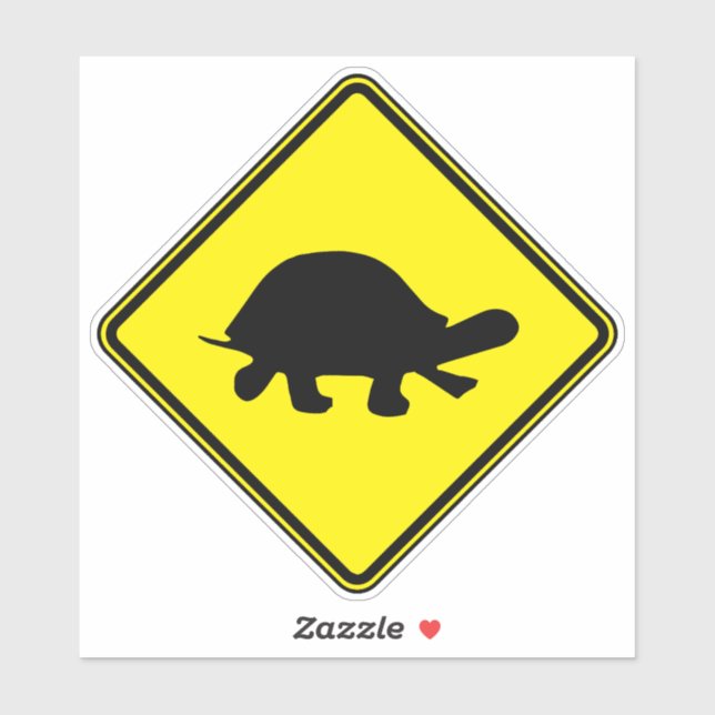 Sticker Tortue Lente Silhouette Arteille Tortue Arteille W (Feuille)