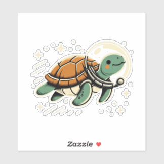 Sticker Tortue spatiale