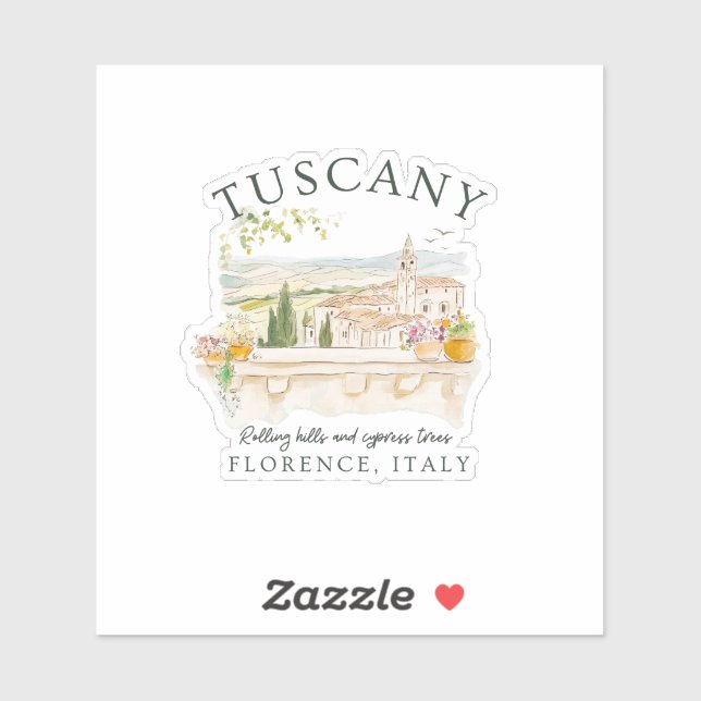 Sticker Toscane Italie Voyage Florence (Feuille)