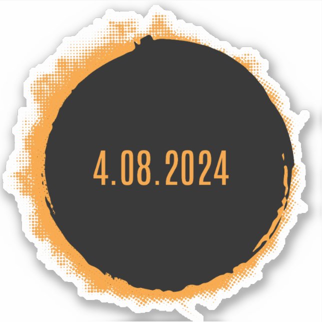 Sticker Total Solaire Eclipse USA 8 avril 2024 (Devant)