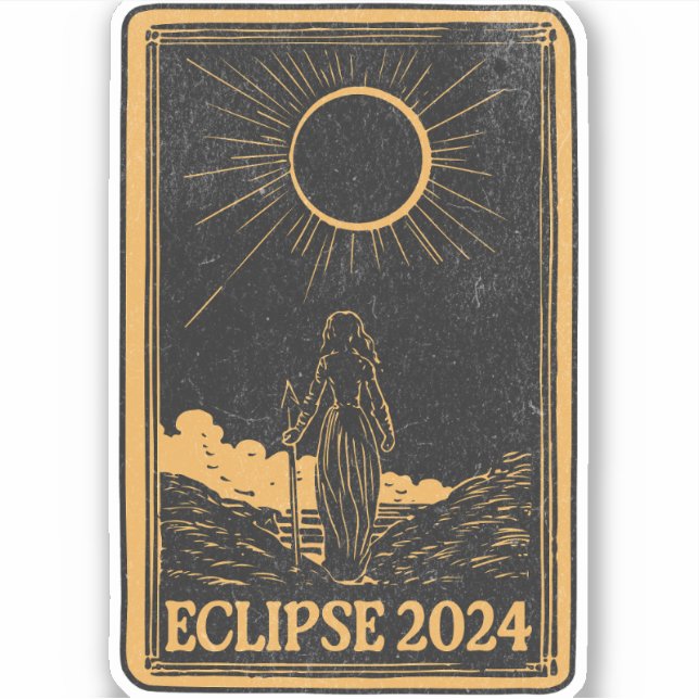 Sticker Total Solaire Eclipse USA 8 avril 2024 Celestial (Devant)