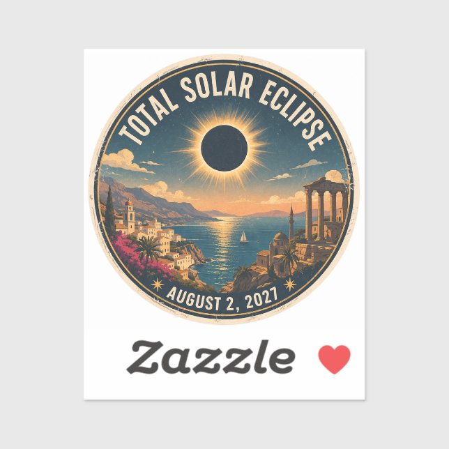 Sticker Total Solar Eclipse 2027  (Feuille)
