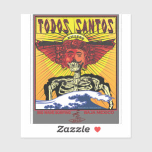 STICKER TOTOS SURFANT SANTOS BASSE-CALIFORNIE MEXIQUE