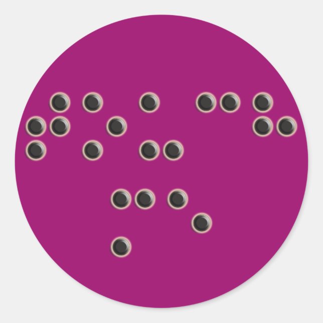 Sticker Touchez-moi (Braille) (Devant)