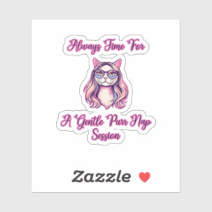 Sticker Toujours du temps pour une douce sieste de ronronn