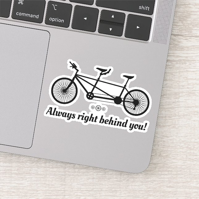 Sticker Toujours Juste Derrière Vous Romantique Tandem Vél (Détail)