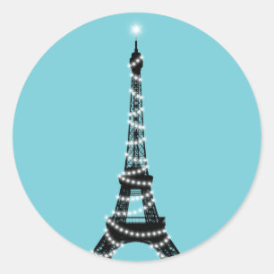 Sticker Tour Eiffel clair Twinkle - turquoise