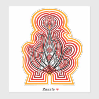 Sticker Tour radio Graphiques ondulants