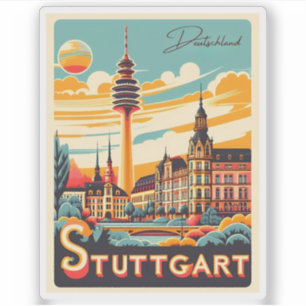 Sticker Tour télévisée de Stuttgart - Fernsehturm allemagn