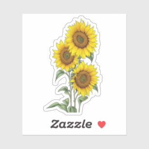 Sticker Tournesol aquarelle