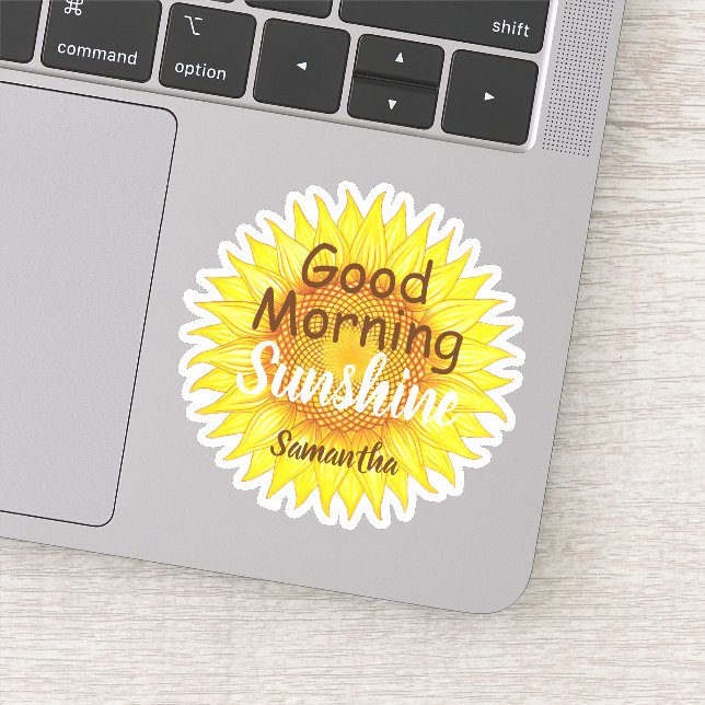 Sticker Tournesol Bon Matin Soleil Couleur (Détail)