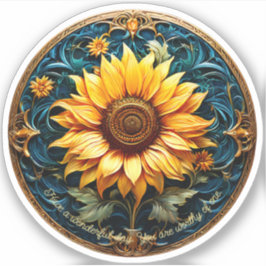 Sticker Tournesol Personnalisable Inspirant Découpe Sur Me