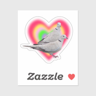 Sticker Tourterelles arc-en-ciel