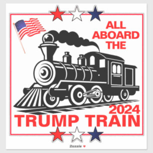 Sticker Tous à bord du Trump Train 2024