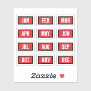Sticker Tous les mois - Mois de l'année