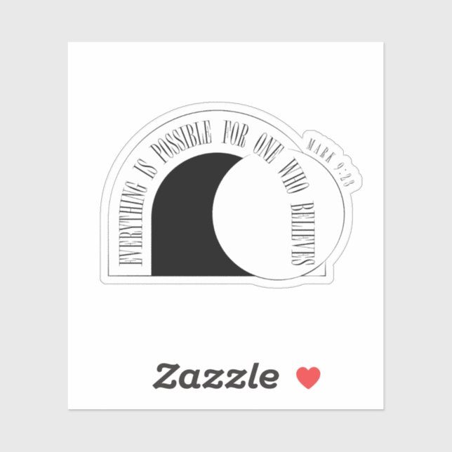 Sticker Tout est possible - Marc 9:23 (Feuille)