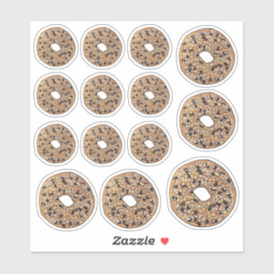 Sticker Tout Pavot Sésame Graine Bagel Petit déjeuner