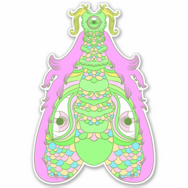 Sticker Tout voir la papillon (Devant)