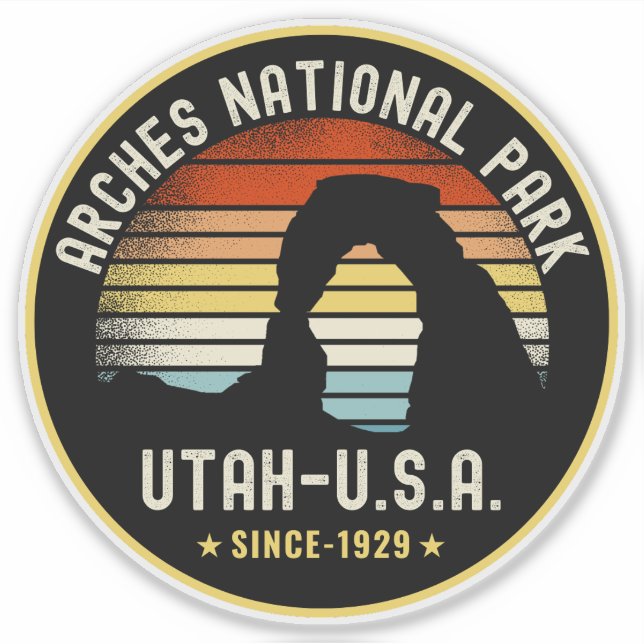 Sticker Traditional Utah Sundown at Arches National Park (Devant)