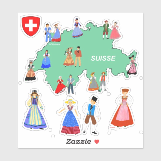 Sticker Traditions suisses (Feuille)