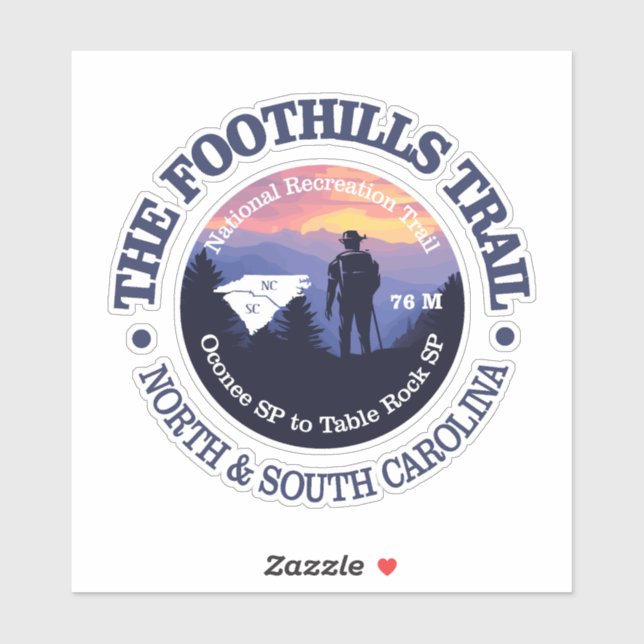 Sticker Trail des contreforts (rd2) (Feuille)