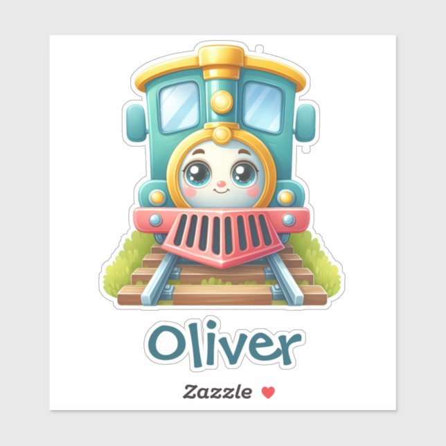 Sticker Train Coloré Mignon (Feuille)