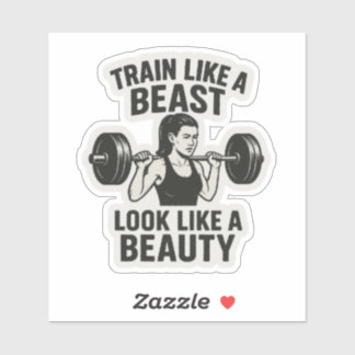 Sticker Train comme une bête, ressemble à une beauté