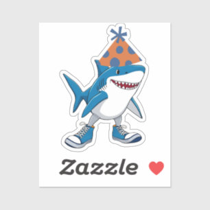 Sticker Tralalero Tralala Anniversaire Cartoon Requin